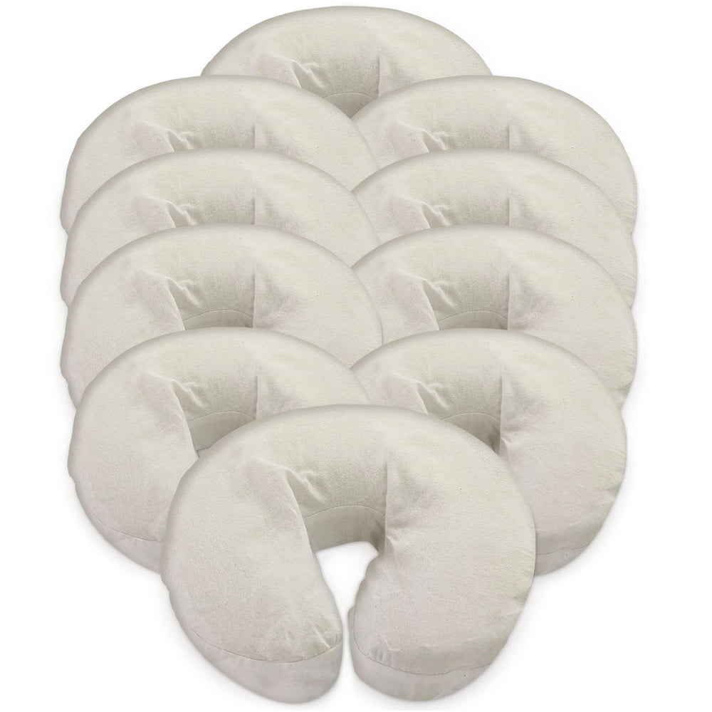 London Linens natural face cradle cover close-up highlighting plush softness for client comfort