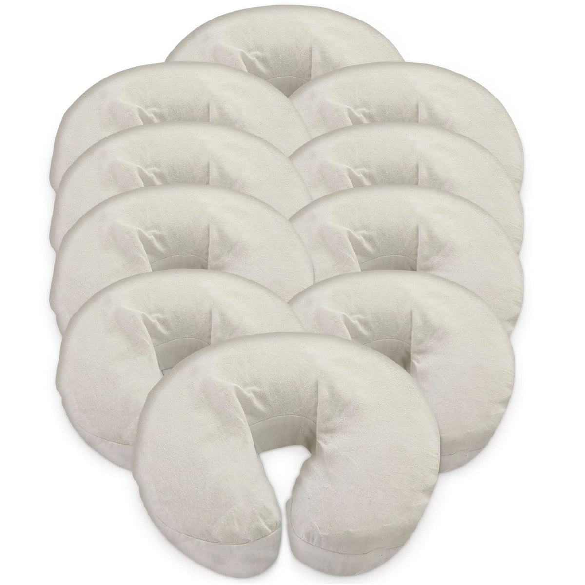 London Linens natural face cradle cover close-up highlighting plush softness for client comfort