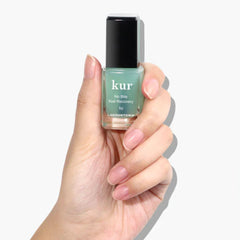 LONDONTOWN No Bite Nail Recovery nails-before-after highlights clear finish and deterrent feel.