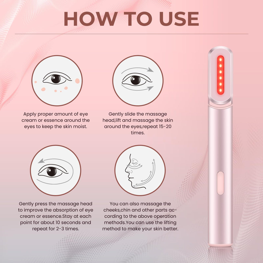Londxin wand used around the eye area for targeted massage and relaxation