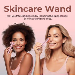 Londxin wand demonstrating microcurrent facial treatment