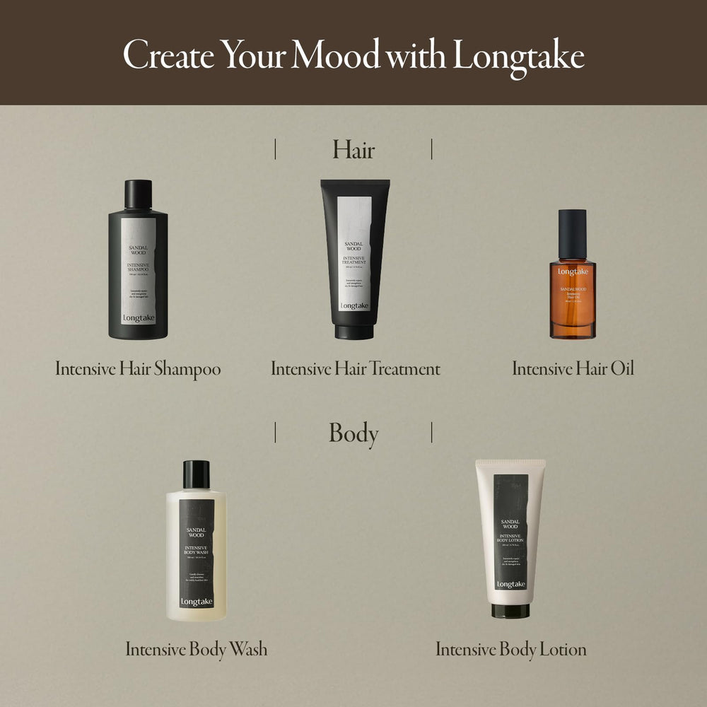 LONGTAKE Sandalwood oil helps tame frizz for smoother hair.
