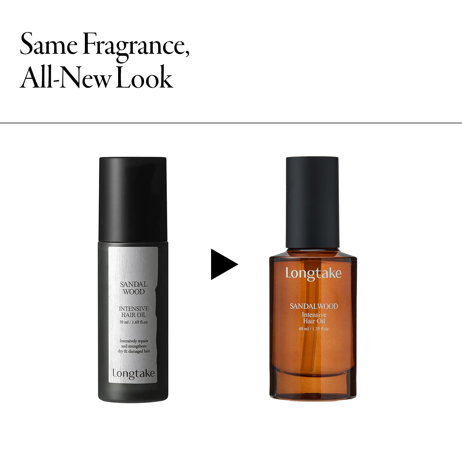 LONGTAKE Sandalwood fragrance image highlights long-lasting woody scent.