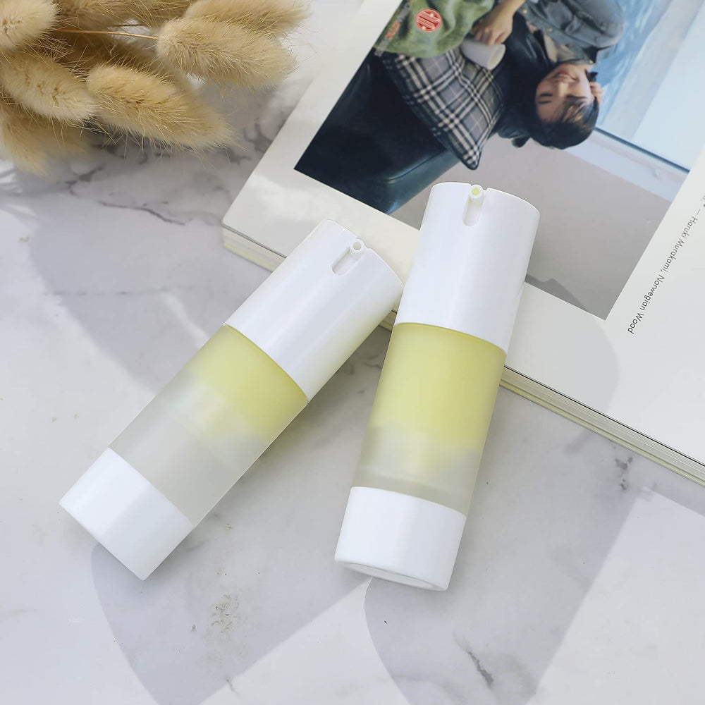 Longway face cream dispenser in frosted finish ideal for daily routines.