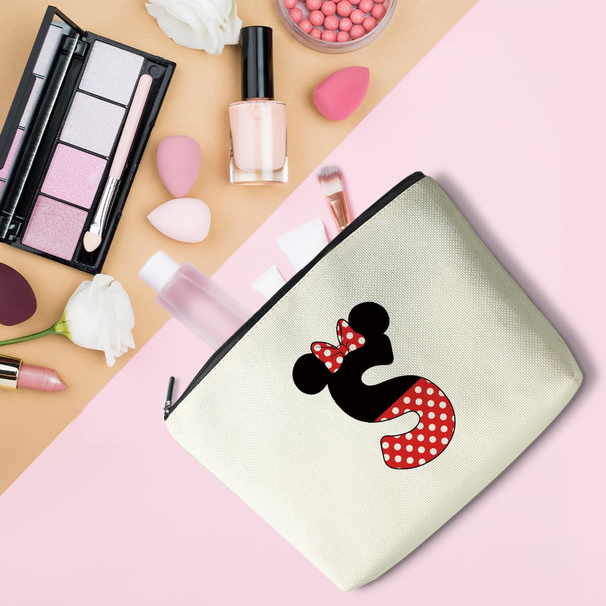 LONGXIN Gift-ready cute mouse makeup bag, perfect for birthdays or holidays.