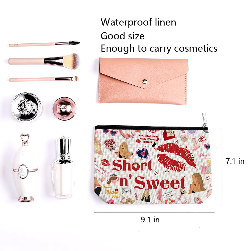 LONGXIN Singer Merch cosmetic bag zippered closure securely guards daily essentials.