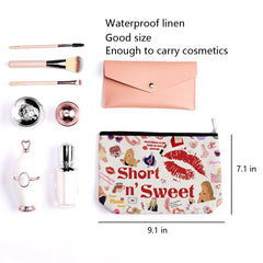 LONGXIN Singer Merch cosmetic bag zippered closure securely guards daily essentials.