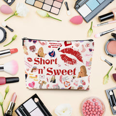 LONGXIN Singer Merch makeup bag side pocket keeps brushes organized on the go.