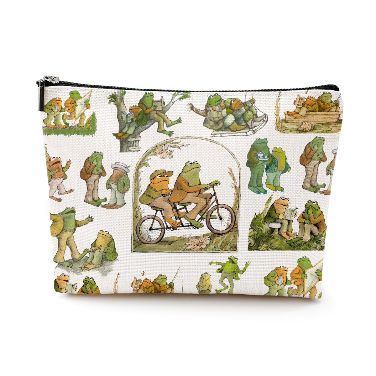 LONGXIN Toad Fans cosmetic bag front view with vibrant toad graphics for stylish storage