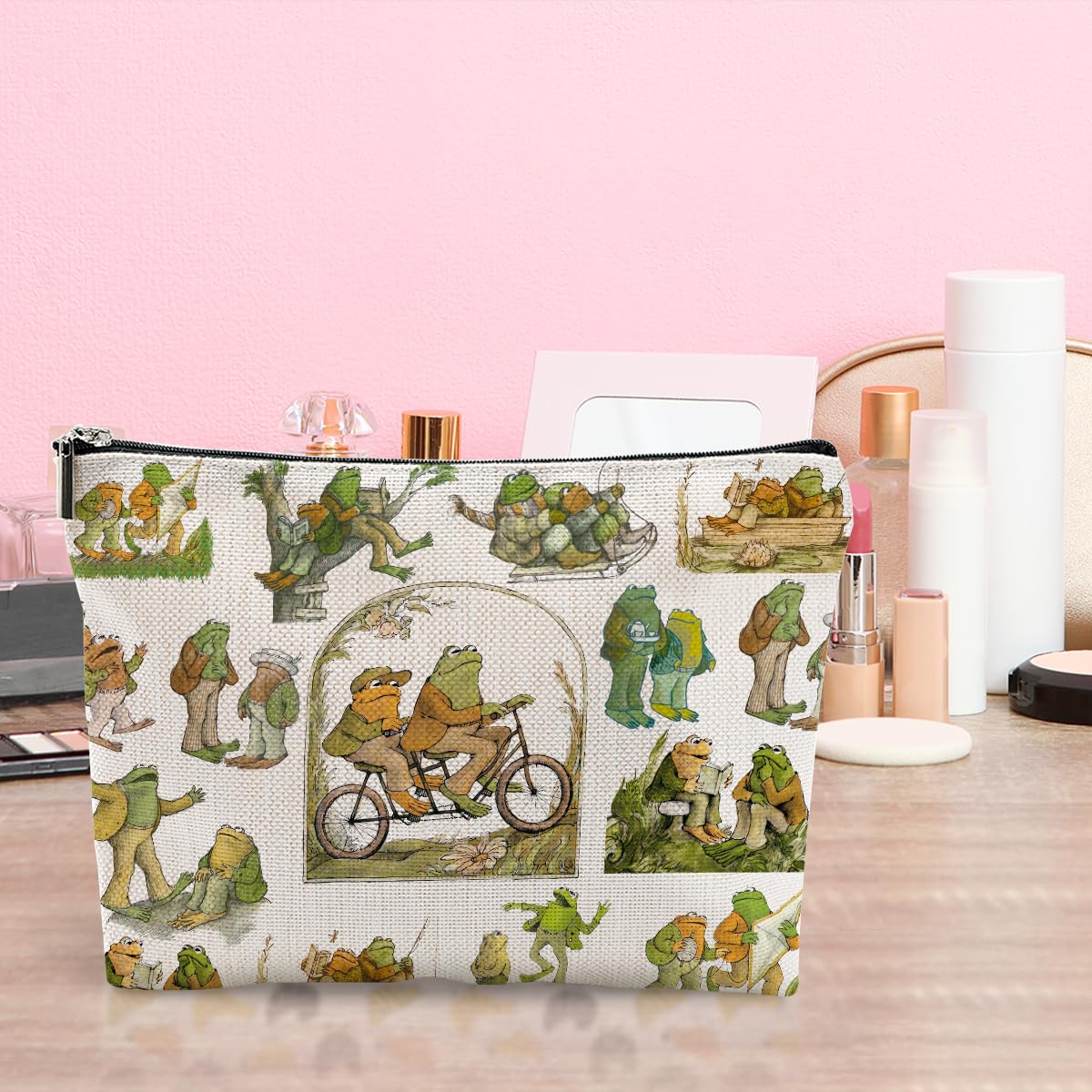 LONGXIN Toad Fans cosmetic bag gift-ready design ideal for birthdays and celebrations