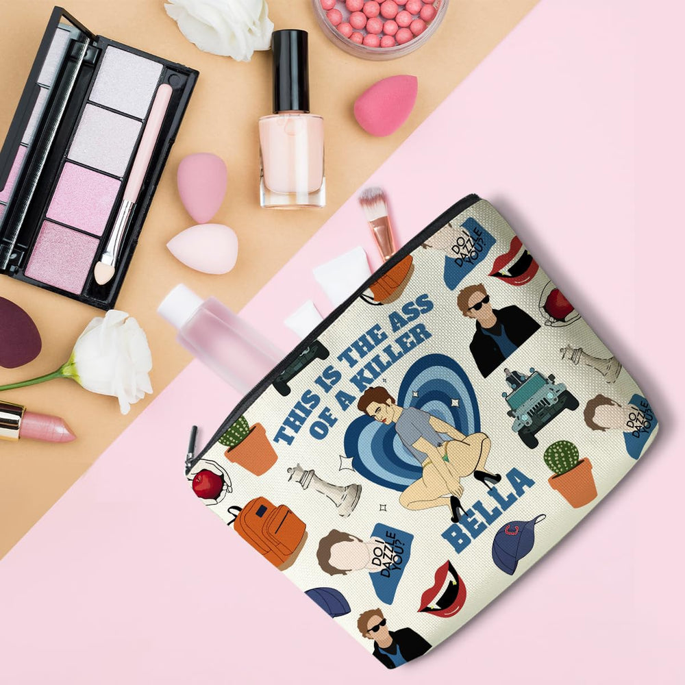 LONGXIN Twilight Merch makeup bag double-sided color print—bold design for fans.