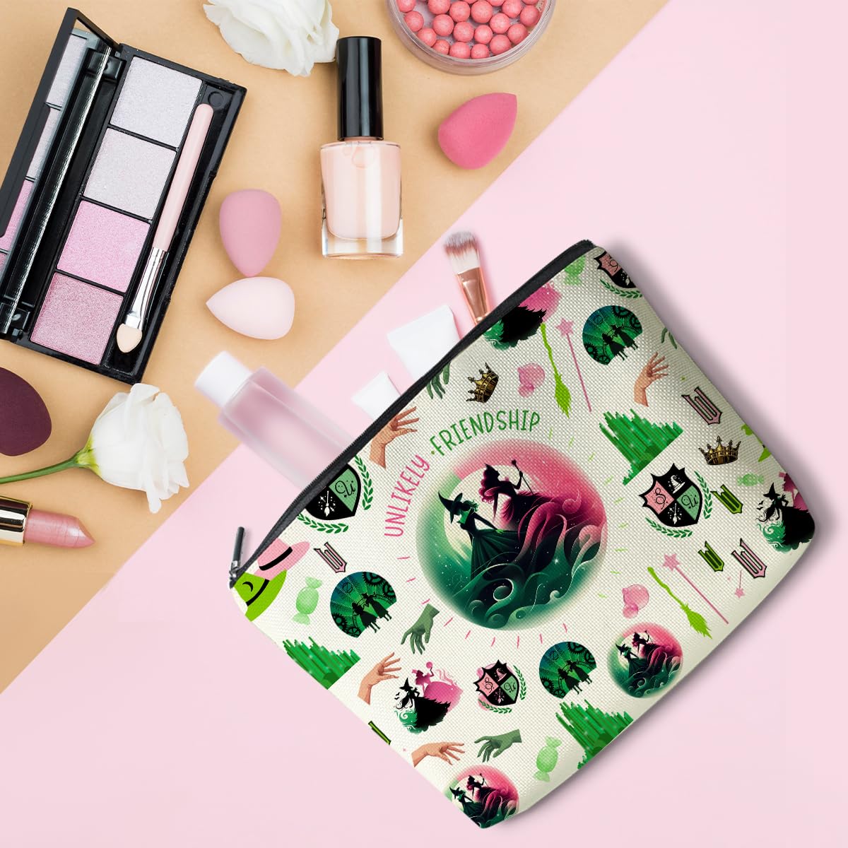 LONGXIN Witch Merch makeup bag is versatile for cosmetics, jewelry, and small accessories.