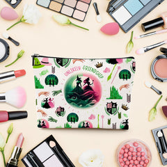 LONGXIN Witch Merch makeup bag features a smooth zipper closure for quick access.
