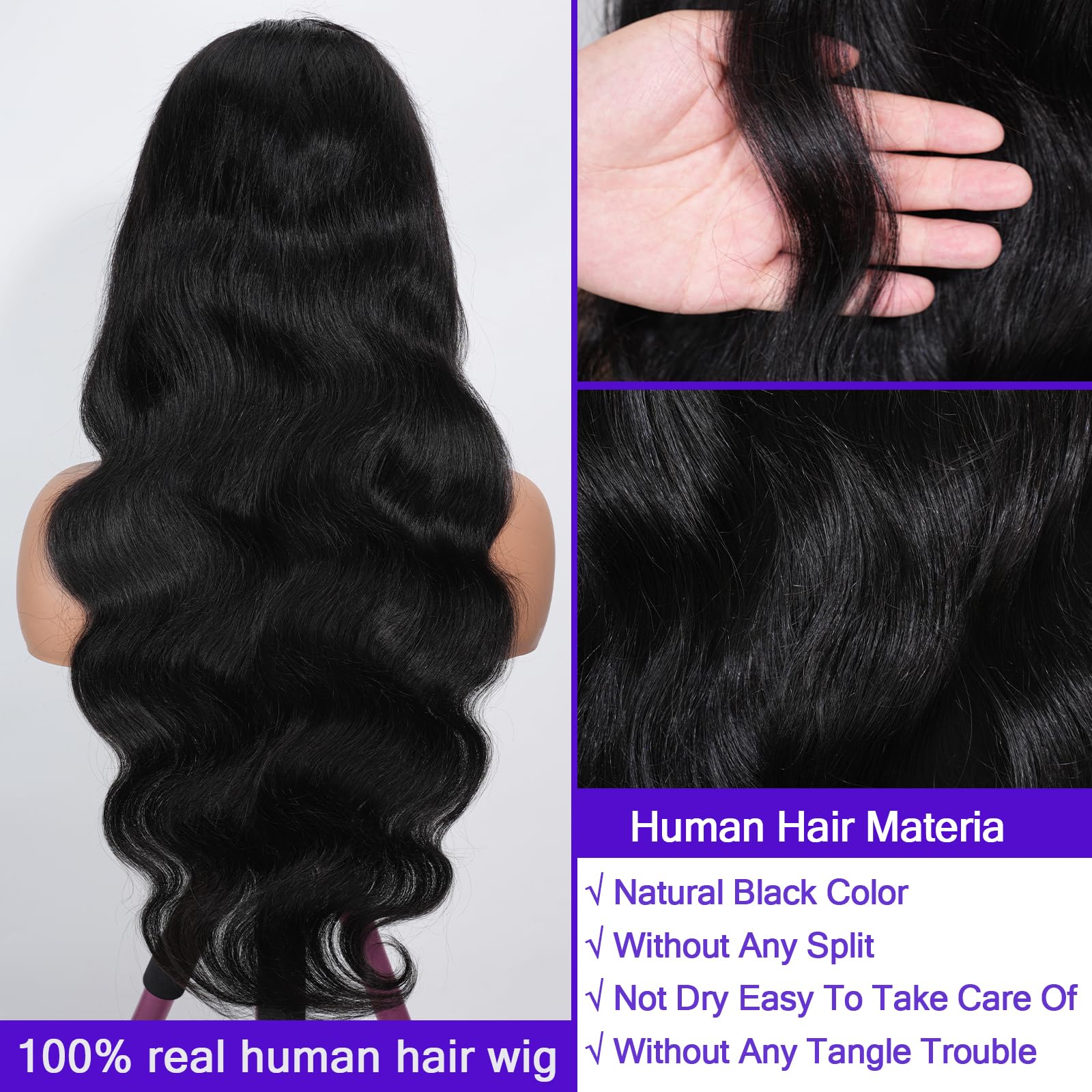 LONREAW 100% human hair allows curling, straightening, and dyeing for versatile looks.