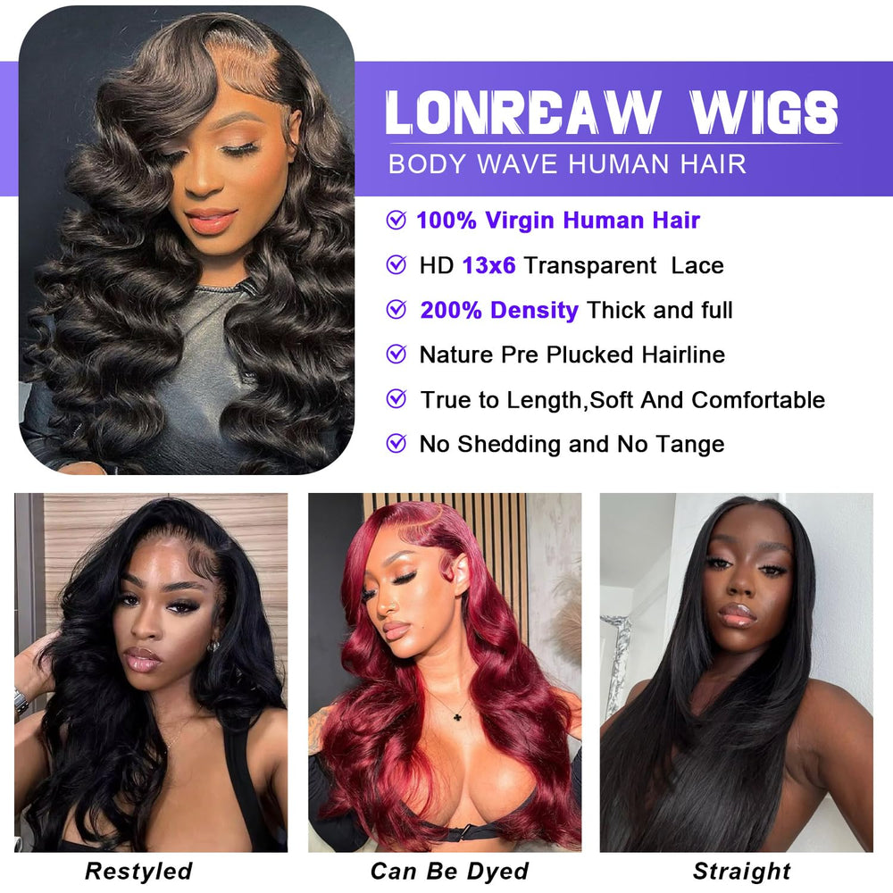 LONREAW 30in wig worn for weddings and parties delivers dramatic silhouette.