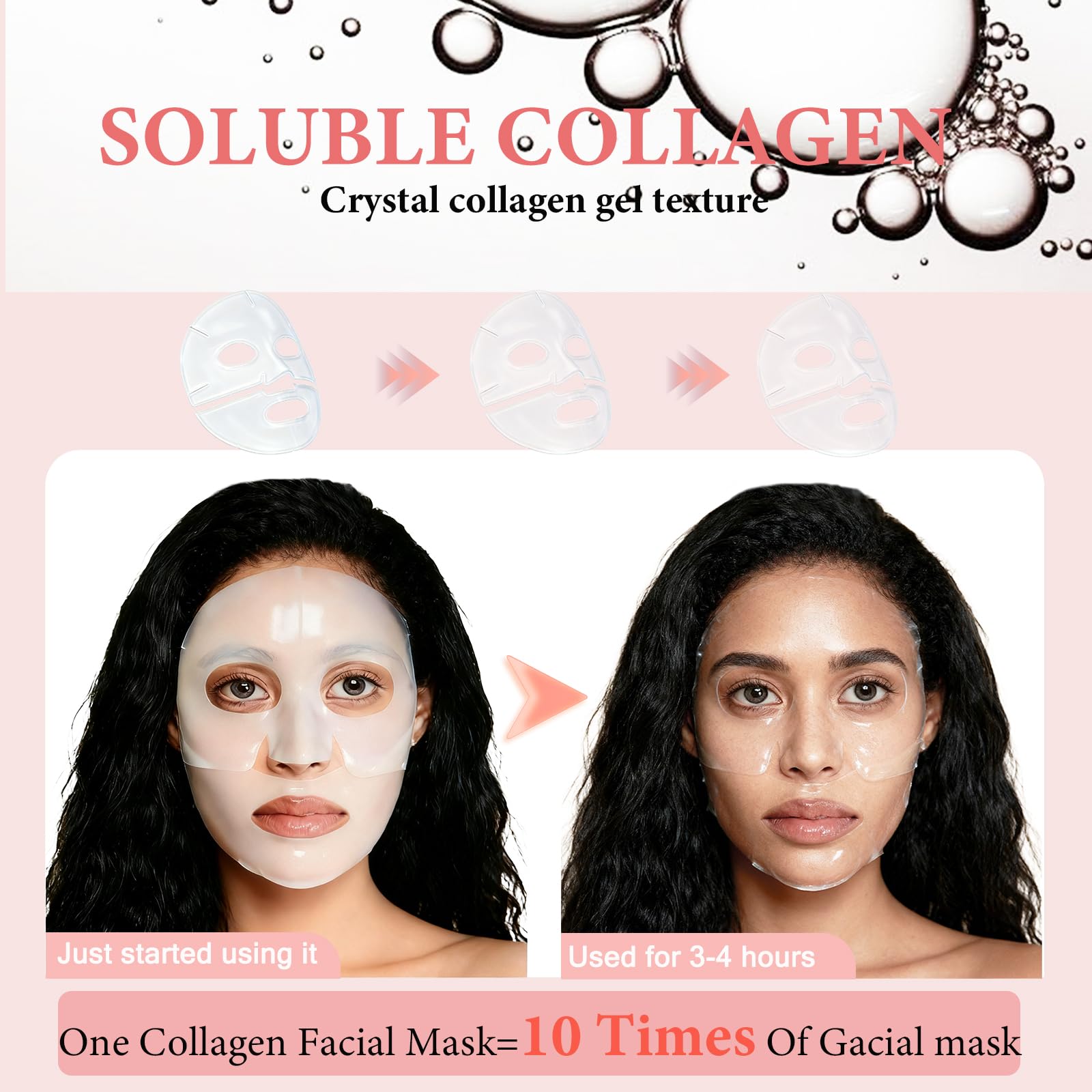 Loobexery bio-collagen mask night-application demonstrates convenient overnight treatment.