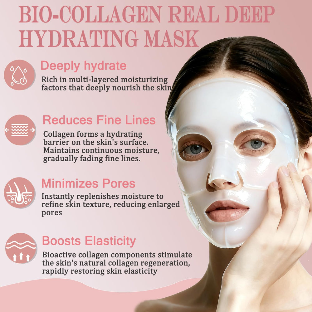 Loobexery bio-collagen mask sheet detail shows breathable fabric for comfortable wear.