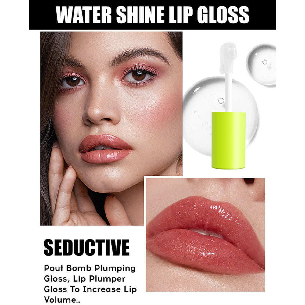 Loobexery lip gloss brown bottle reveals natural-toned gloss with nourishing hydration