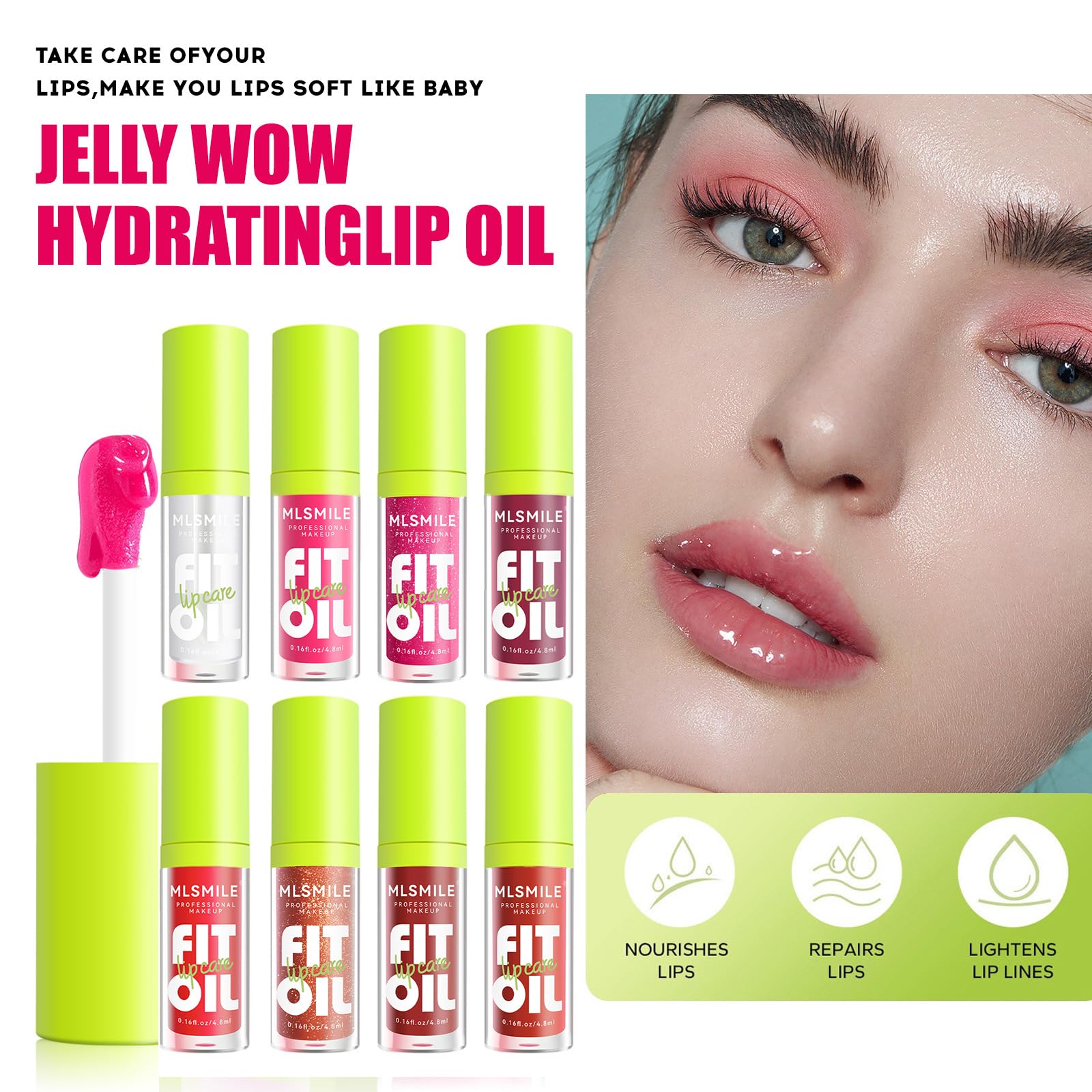 Loobexery lip gloss red bottle delivers bold shine with lasting moisture