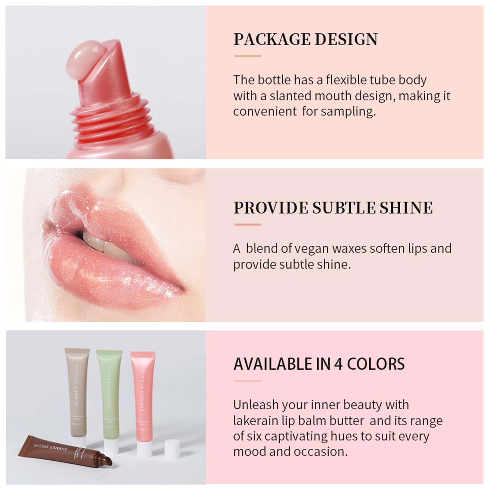 Loobexery lip butter compact packaging fits pockets for travel.