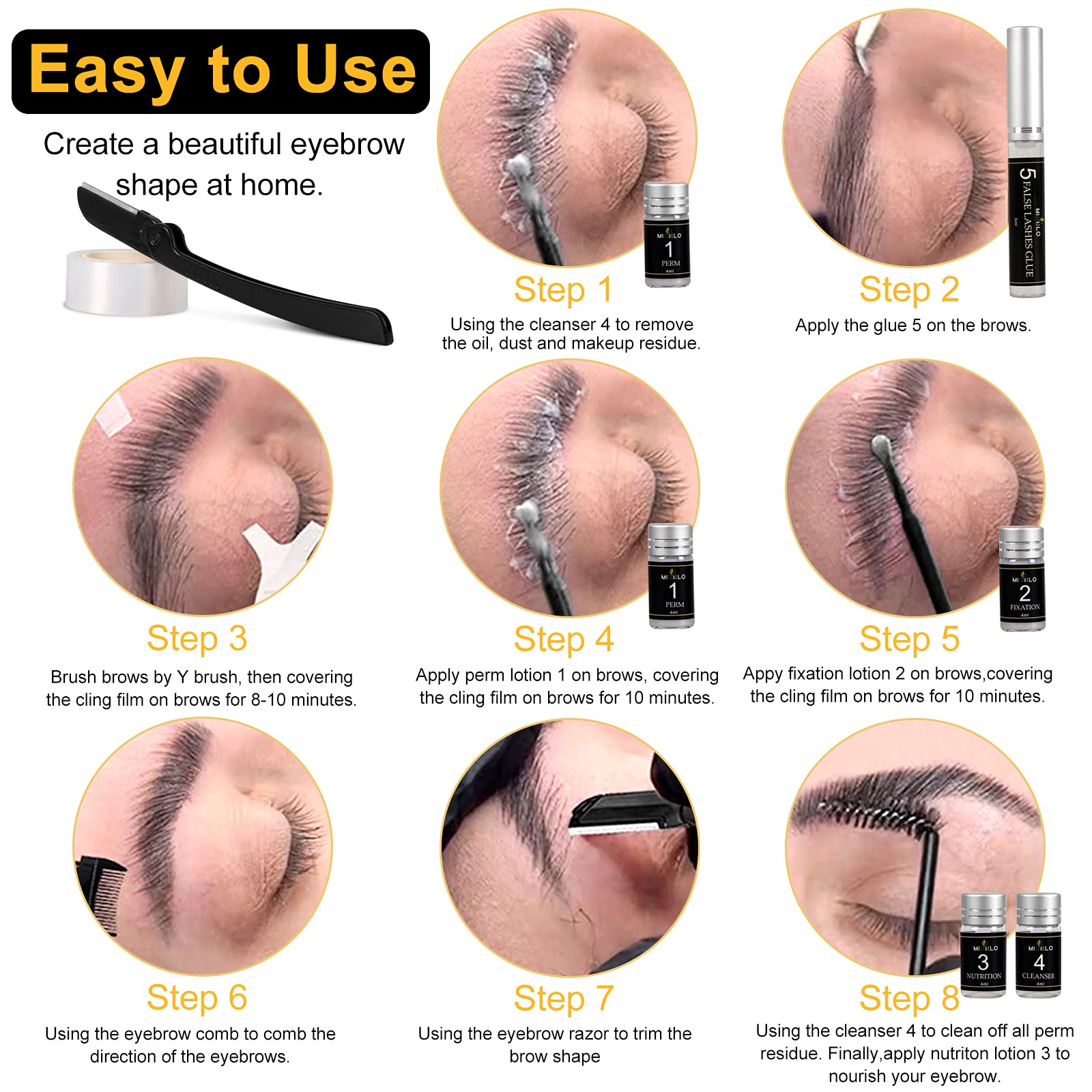 Lookmee lamination kit safety and mild formula emphasizes gentle treatment for sensitive skin.