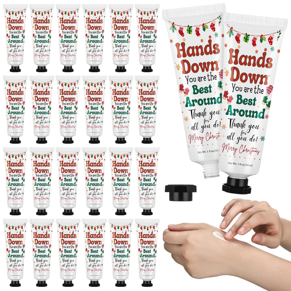 Loopeer Christmas hand cream 24-pack tubes in festive packaging for gifting.