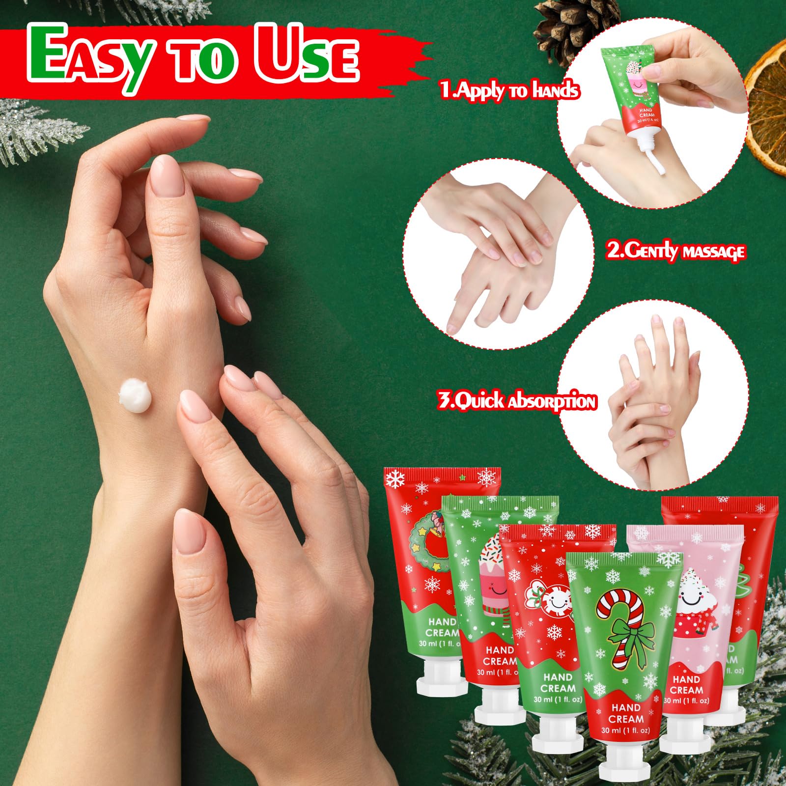 Loopeer Christmas hand cream as party decoration with festive scent.