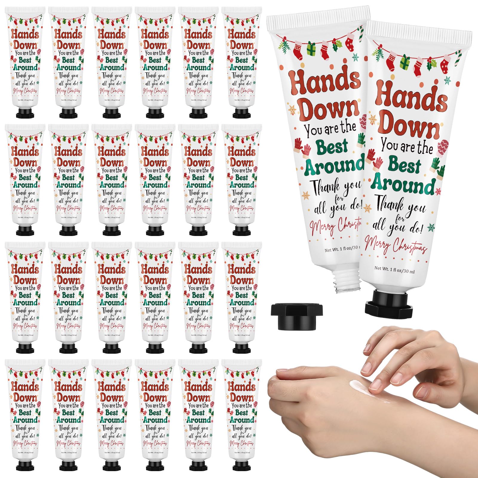 Loopeer Christmas hand cream set bulk gift display for festive gifting.