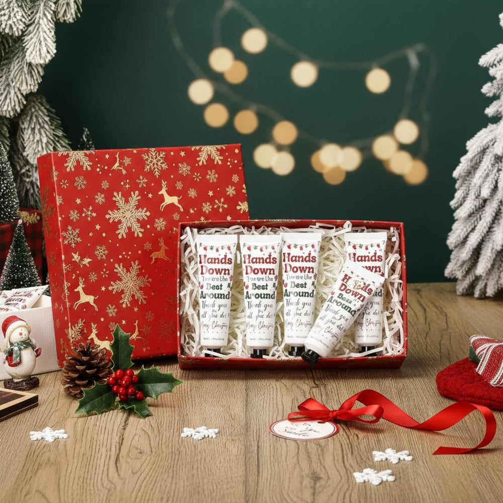 Loopeer holiday hand cream gift set for staff appreciation and coworker gifting.