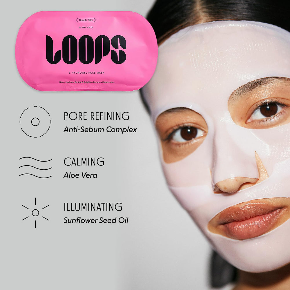 LOOPS Double Take hydrogel mask is cruelty-free and paraben-free for a clean routine.