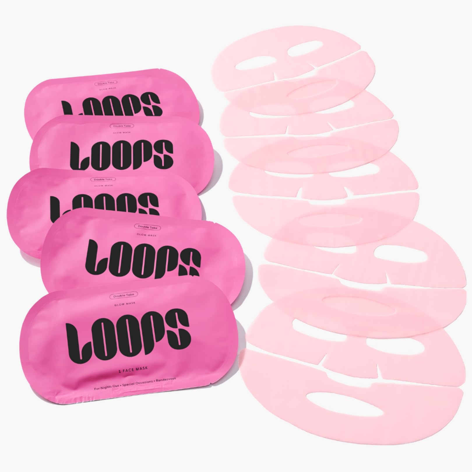 LOOPS Double Take hydrogel mask uses Korean skincare technology for effective hydration.