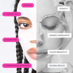 LOOPS Double Take hydrogel mask refines pores with a cooling, comfortable feel.