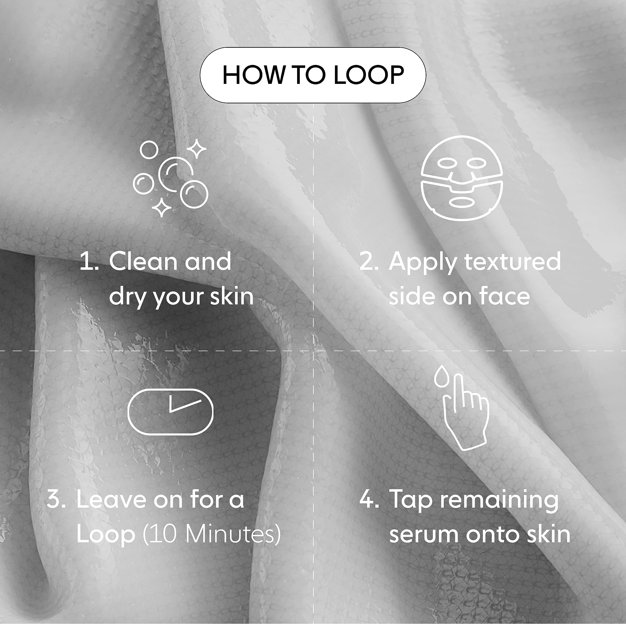 LOOPS DREAM SLEEP serum detail reveals plant oils and vitamins for nourishment