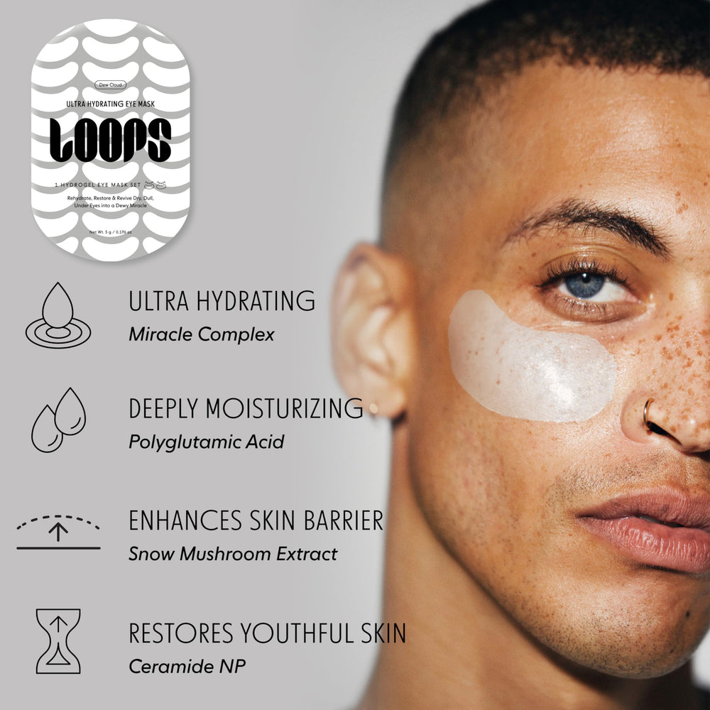 LOOPS Eyes Revival Pack Collection shows all three hydrogel eye masks.
