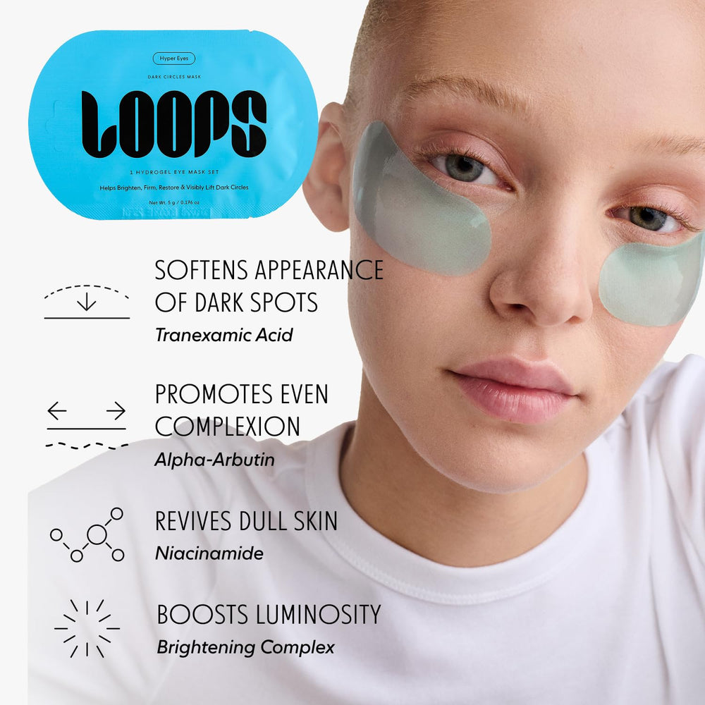 LOOPS Hyper Smooth Eye Mask serum-dispersion demonstrates cooling hydration effect