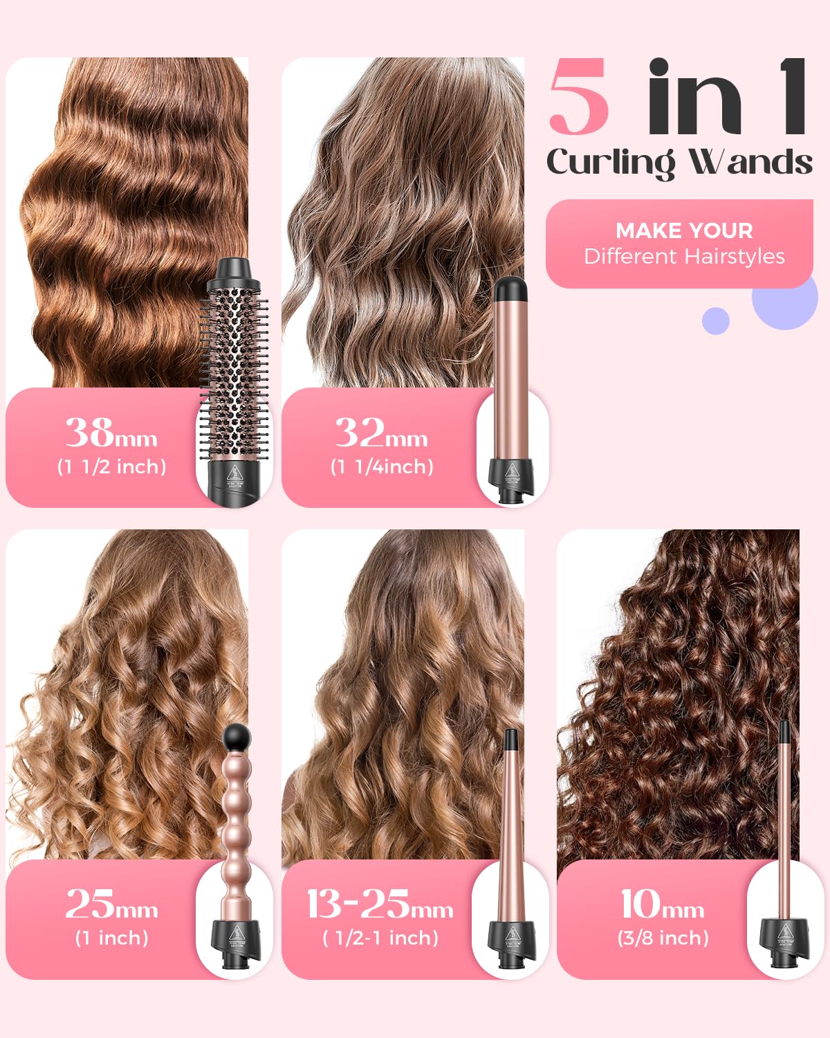 Lopeie fast heat-up 30 seconds close-up shows quick styling for busy mornings.