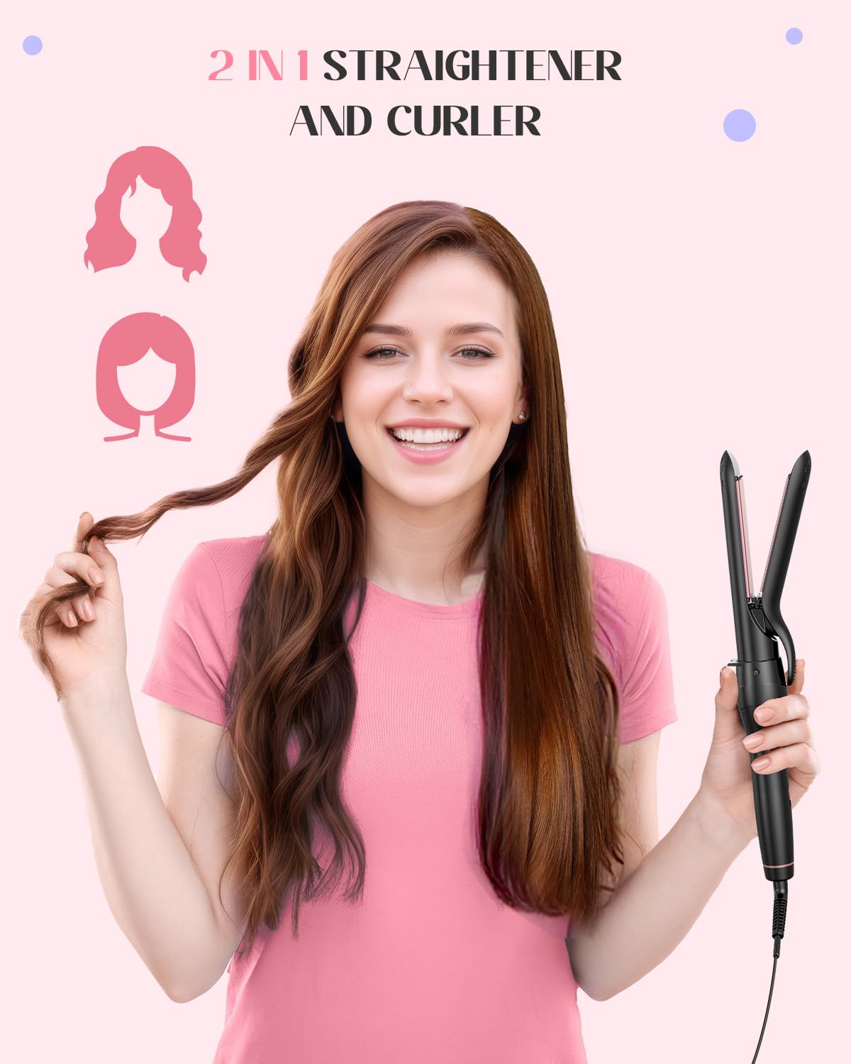 Lopeie straightener compact for sleek straight styles
