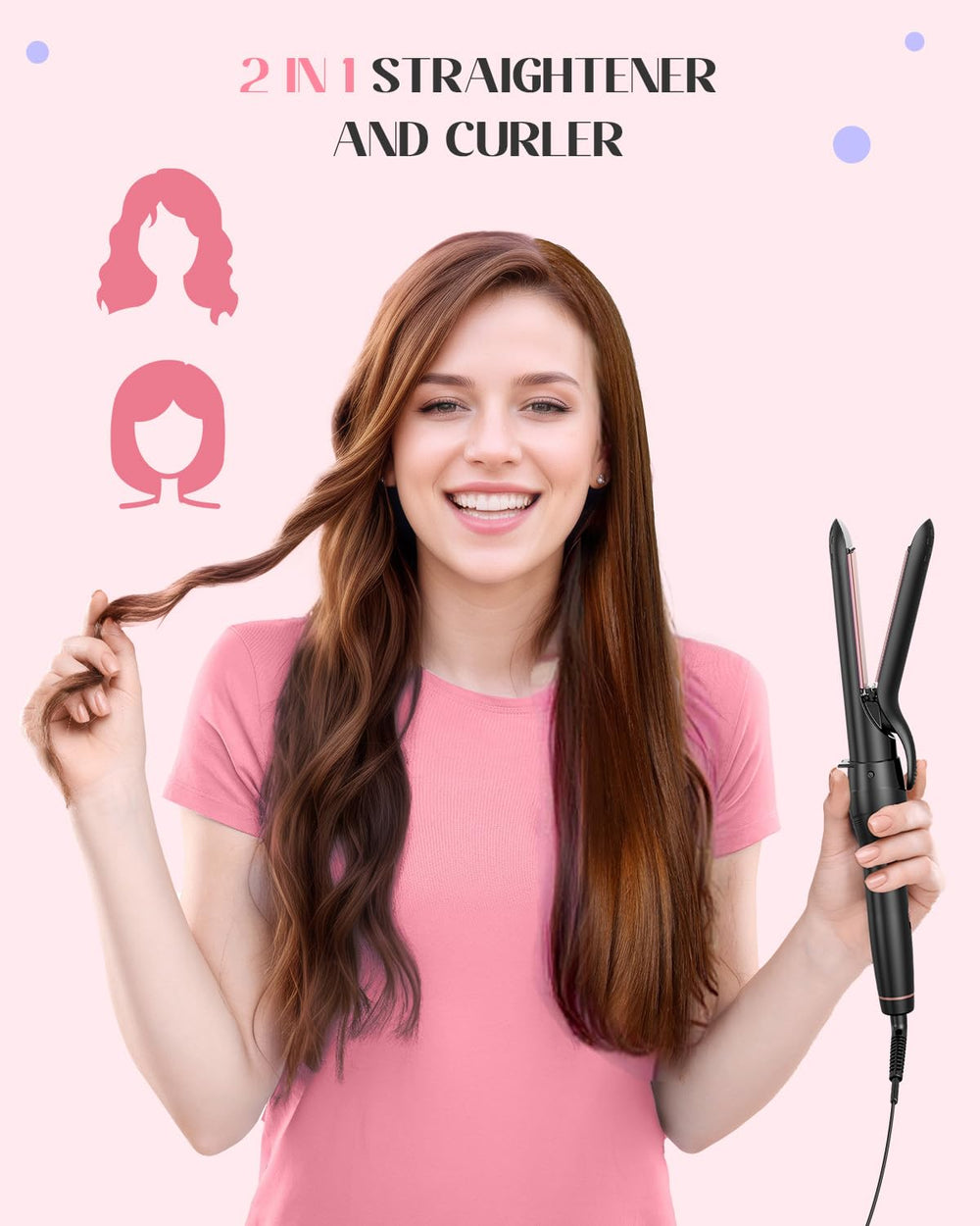 Lopeie straightener compact for sleek straight styles