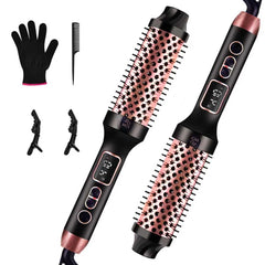 Lopeie upgraded infrared bounce brush with LED display enables precise heat control for styling.