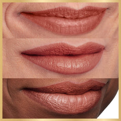 L'Oreal Paris Age Perfect lipstick on lips showing feather-free, smooth finish.