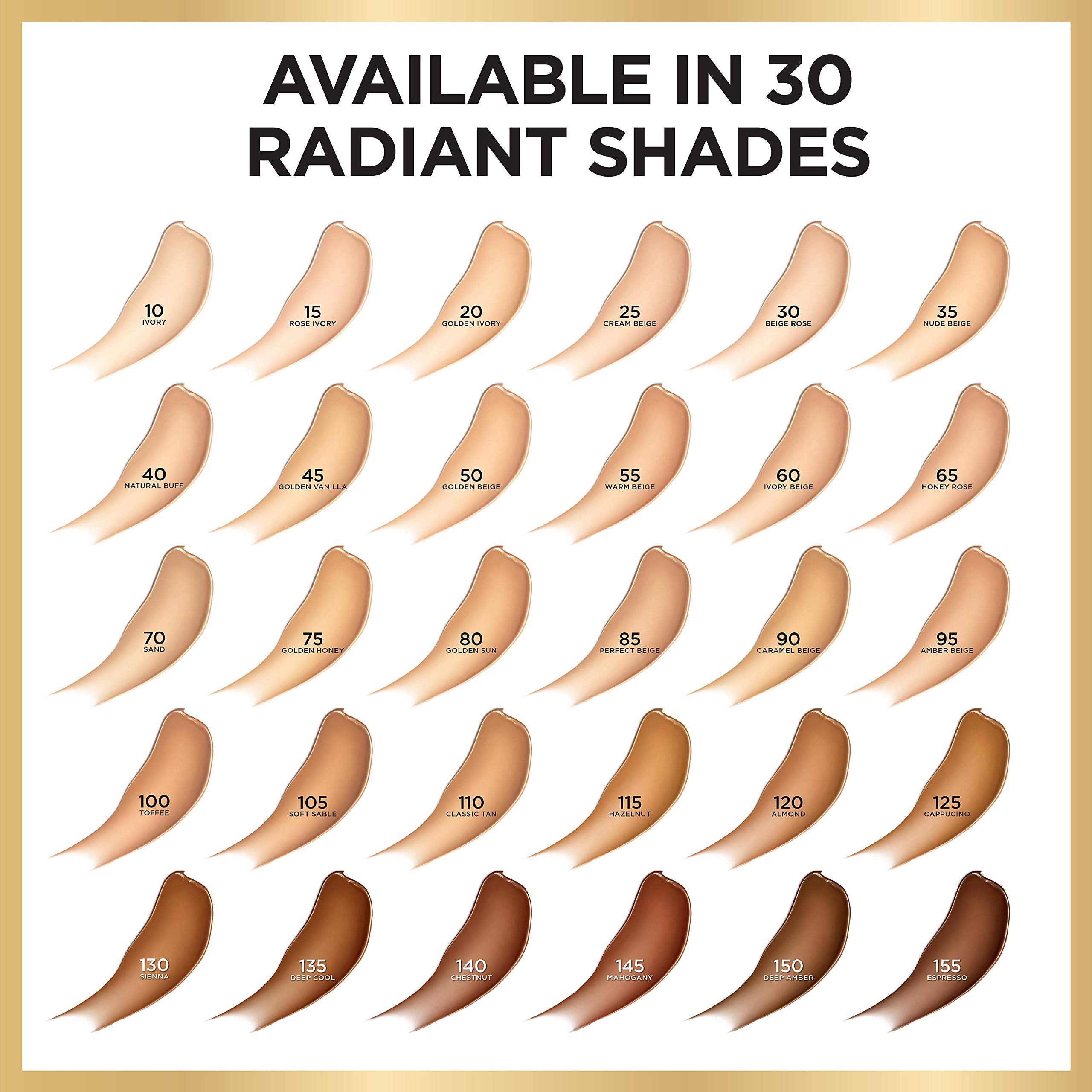 L'Oreal Paris Age Perfect foundation being blended for lightweight, even coverage.