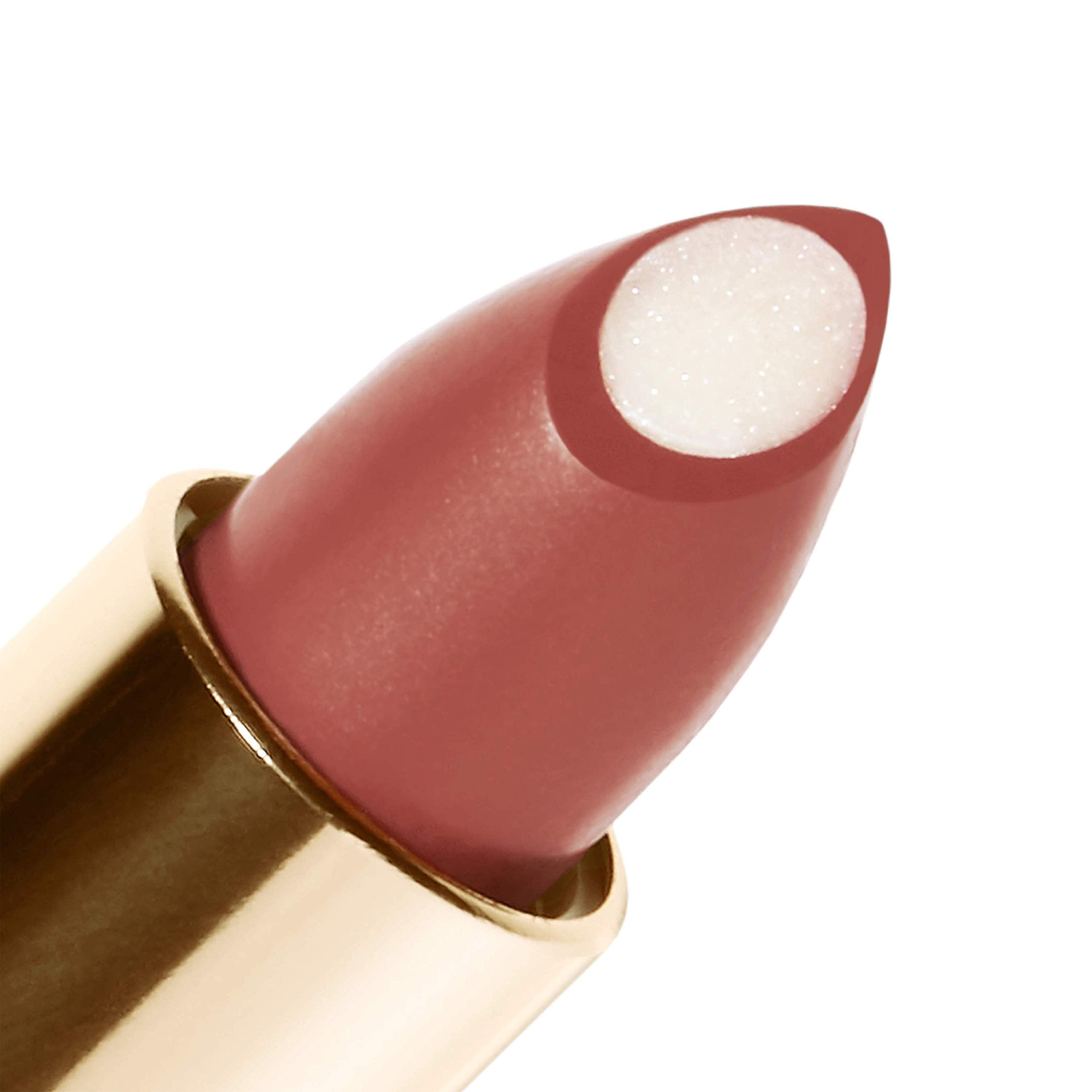 L'Oreal Paris Age Perfect lipstick swatch on skin demonstrating smooth, hydrated color.