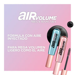 L’Oréal Paris Air Volume Mega Mascara before/after highlights dramatic volume boost.