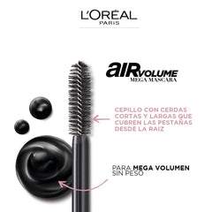 L’Oréal Paris Air Volume Mega Mascara waterproof swatches show smudge resistance.