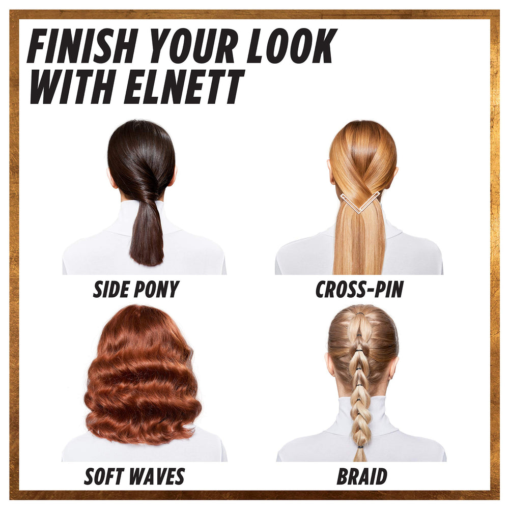 L'Oreal Paris Elnett brushable hold ends with a touchable finish.