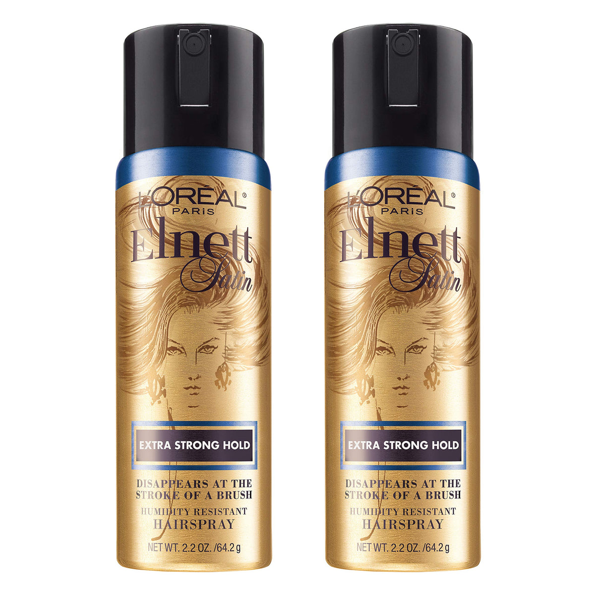L'Oreal Paris Elnett extra-strong hold bottle for brushable, long-lasting style.