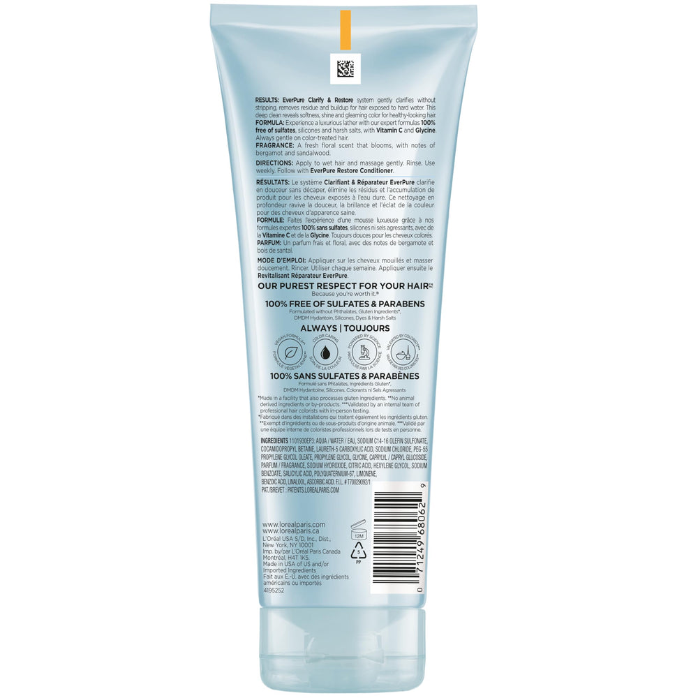 L'Oreal Paris EverPure on bathroom shelf showcasing routine