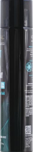 8.25 oz bottle of L’Oréal Paris hairspray ready for travel.