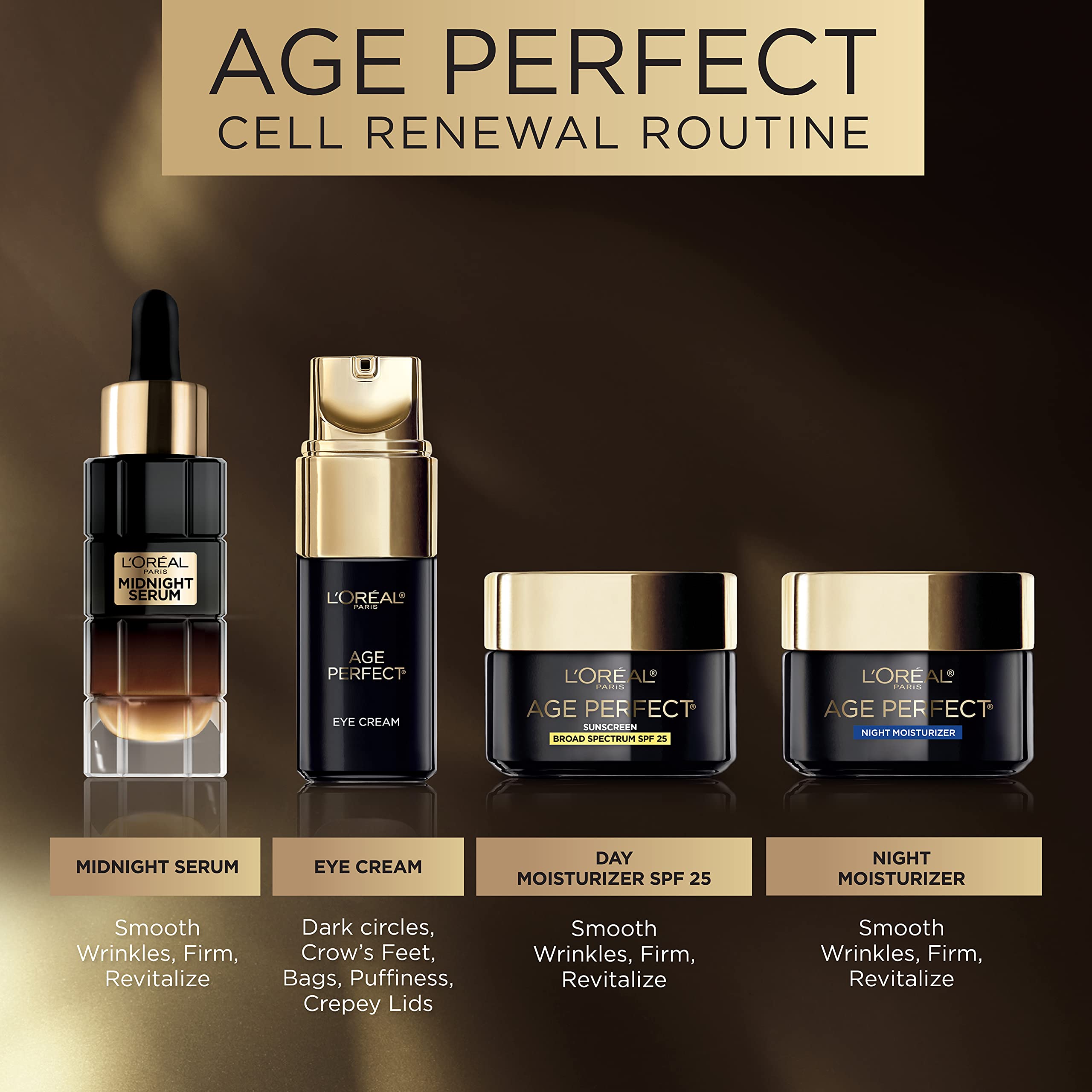 L'Oreal Paris Age Perfect SPF 25 label on jar, daily sun protection reminder.