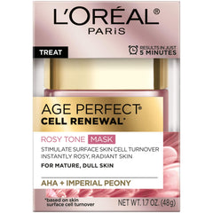 L'Oreal Paris Age Perfect Cooling Gel Mask emphasizes refreshing cool sensation for mature skin